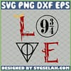 Love 9 3 4 Harry Potter SVG PNG DXF EPS 1