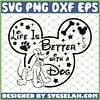 Mickey Pluto Life Is Better With A Dog SVG PNG DXF EPS 1