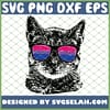 Bisexual Gay Pride Cat Lgbt Sunglasses SVG PNG DXF EPS 1