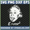 Nerdy Einstein Sticking Tongue Out E Mc2 Physics Teacher SVG PNG DXF EPS 1