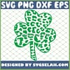 Cheetah Animal Print Shamrock St Patricks Day SVG PNG DXF EPS 1