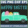 Cute Farm Truck With Eggs Happy Eeaster Day SVG PNG DXF EPS 1
