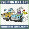 Easter Boys Kids Funny Bunny Race Car SVG PNG DXF EPS 1
