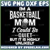 IM A Basketball Mom I Could Be Quiet But It Is Highly Unlikely Svg Funny Basketball Mom Shirt Svg 1