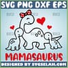Mamasaurus Svg Baby And Mom Dinosaur Svg Heart Polka Dot Bow Svg 1