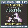 In A World Full Of Aunts Be A Unicorn Aunt Svg Aunt Shirt Svg Cute Mom And Baby Unicorn Svg Happy MotherS Day Svg 1 