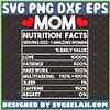 Mom Nutrition Facts Svg Women Mom Gift Coffee Mug Svg 1 