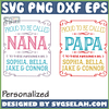 personalized proud to be called nana and papa to these awesome kids name svg bundle grandpa and nephew niece matching shirt svg