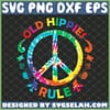old hippies rule svg colorful hippie logo svg