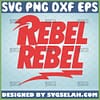 rebel rebel logo svg design inspired by david bowie song