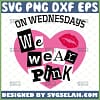 mean girls on wednesdays we wear pink svg