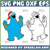 cookie monster christmas svg