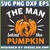 the man behind the pumpkin svg halloween pregnancy announcement shirt design