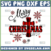 merry christmas with cross svg