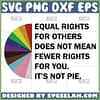 equal rights for others does not mean fewer rights for you it is not pie svg lgbt quotes svg