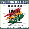 juneteenth live it learn it make it 365 days a year svg independence day svg