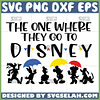 the one where they go to disney svg mickey and friends silhouette svg