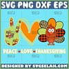 peace love thanksgiving svg