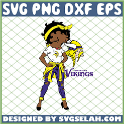Betty Boop Minnesota Vikings NFL Logo Teams Football SVG PNG DXF EPS 1