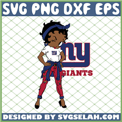 Betty Boop New York Giants NFL Logo Teams Football SVG PNG DXF EPS 1