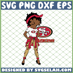 Betty Boop San Francisco 49ers NFL Logo Teams Football SVG PNG DXF EPS 1