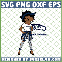 Betty Boop Seattle Seahawks NFL Logo Teams Football SVG PNG DXF EPS 1