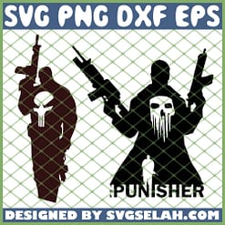 Distressed Punisher Skull SVG PNG DXF EPS 1
