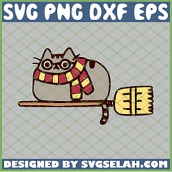 Harry Potter Cat On Broom SVG PNG DXF EPS 1