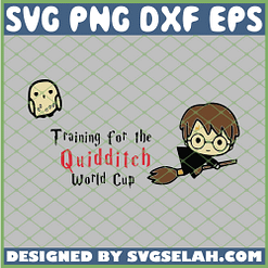 Harry Potter Chibi Flying Broom Training For The Quidditch Owl SVG PNG DXF EPS 1