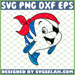 Little Mermaid Flounder As Pirate SVG PNG DXF EPS 1
