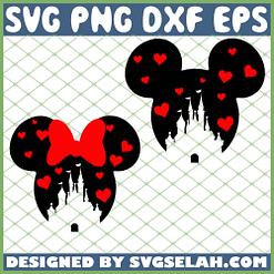 Mickey Castle Heart SVG PNG DXF EPS 1