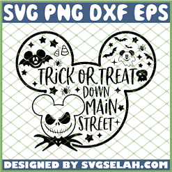 Mickey Jack Trick Or Treat Down Main Street SVG PNG DXF EPS 1