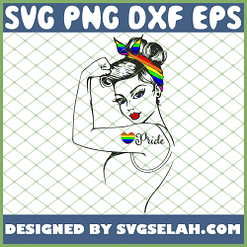 Gay Pride Lgbt Girl Power Pin Up Retro Flag SVG PNG DXF EPS 1