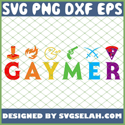 Gaymer Funny Lgbt Pride Gay Gamer Video Game Lover SVG PNG DXF EPS 1