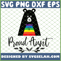 Proud Bear Aunt Gay Pride Lgbt Niece Nephew Love SVG PNG DXF EPS 1
