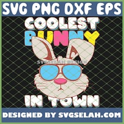 Coolest Bunny In Town Easter Bunny Costume Face_ SVG PNG DXF EPS 1