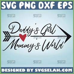 DaddyS Girl MommyS World Svg Welcome Baby Girl Svg Birth Announcement Svg 1