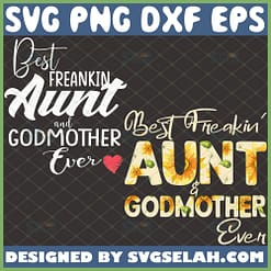 best freakin aunt and godmother ever svg