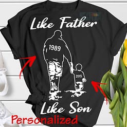 personalized birthday like father like son svg new york yankees svg dad and boy matching shirt svg