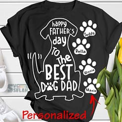 personalized happy fathers day to the best dog dad svg diy gifts idea from dog to owner