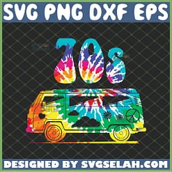 colorful hippie bus for the 70s generation svg