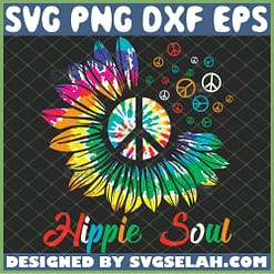 hippie soul sunflower color svg