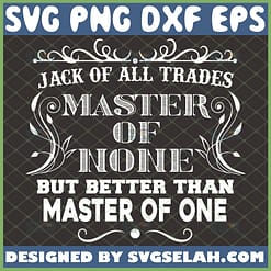 jack of all trades master of none svg