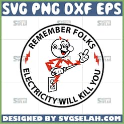 reddy kilowatt electricity will kill you svg kilowatt sticker svg