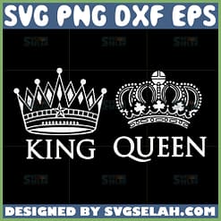 crown king and queen svg