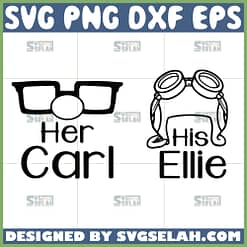 her carl and his ellie svg couple svg