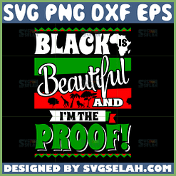 black is beautiful and im the proof svg juneteenth svg