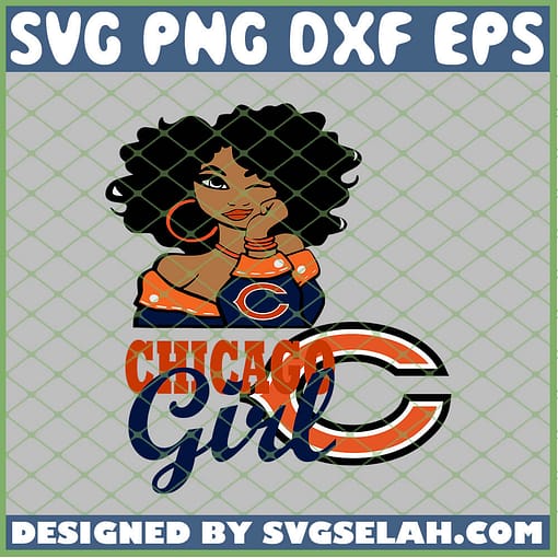 Chicago Bears Girl SVG PNG DXF EPS 1