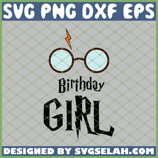 Harry Potter Glasses Birthday Girl SVG PNG DXF EPS 1
