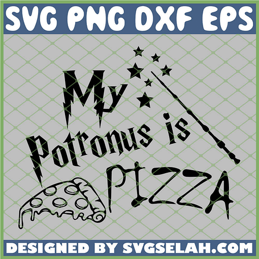 Harry Potter My Patronus Is Pizza Magic Wand SVG PNG DXF EPS 1